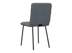 Sillas de comedor 6 unidades terciopelo gris oscuro
