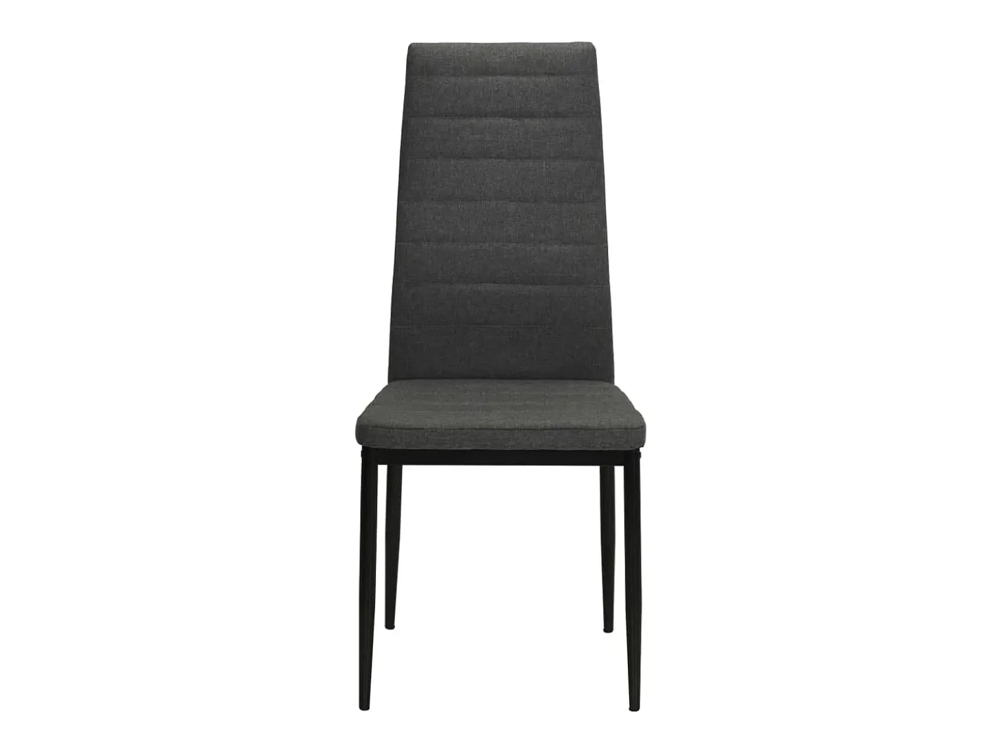 Sillas de comedor 2 unidades tela gris oscuro