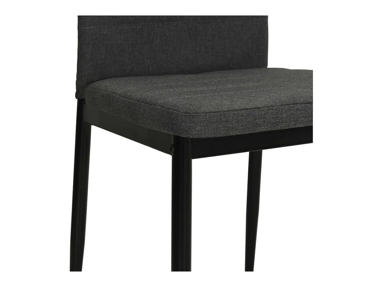 Sillas de comedor 2 unidades tela gris oscuro