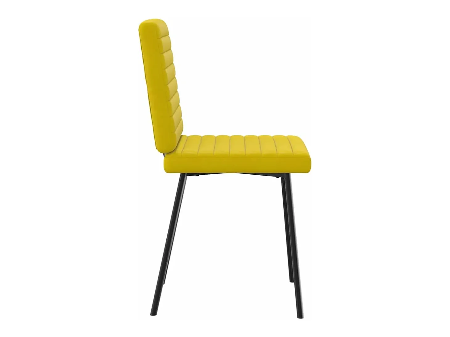 Sillas de comedor 6 unidades terciopelo amarillo