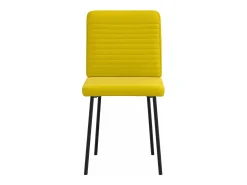 Sillas de comedor 6 unidades terciopelo amarillo