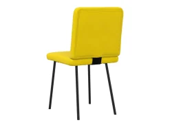 Sillas de comedor 6 unidades terciopelo amarillo