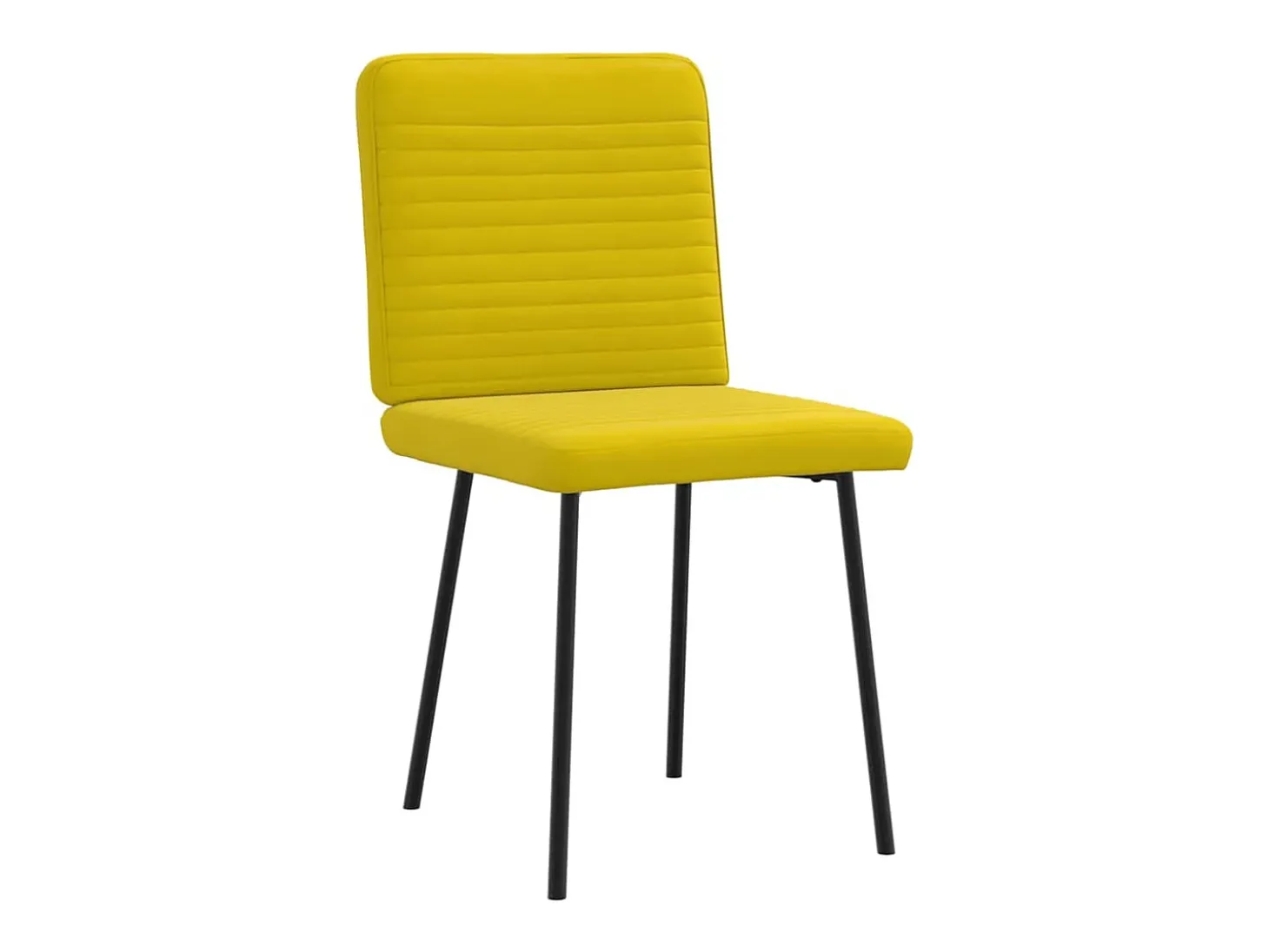 Sillas de comedor 6 unidades terciopelo amarillo