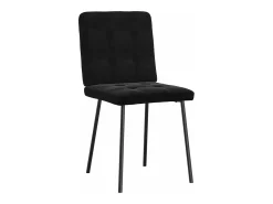 Sillas de comedor 2 unidades terciopelo negro