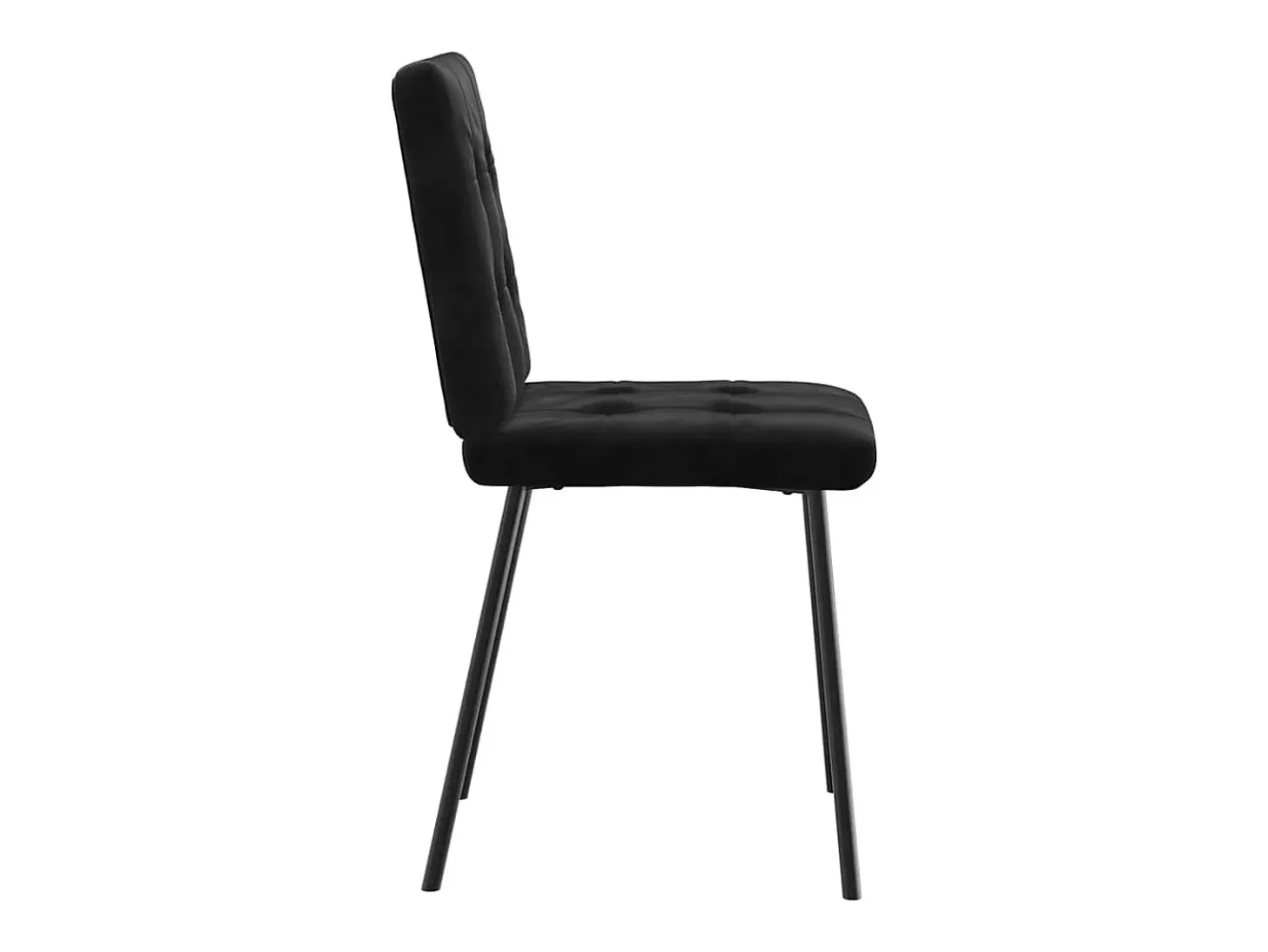 Sillas de comedor 2 unidades terciopelo negro