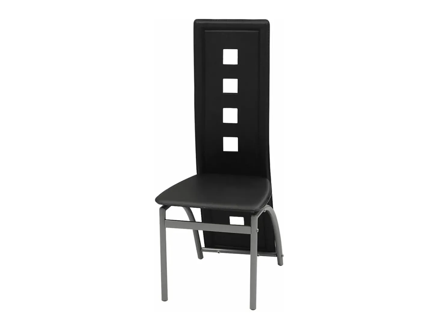 Sillas de comedor 6 unidades cuero sintético negro