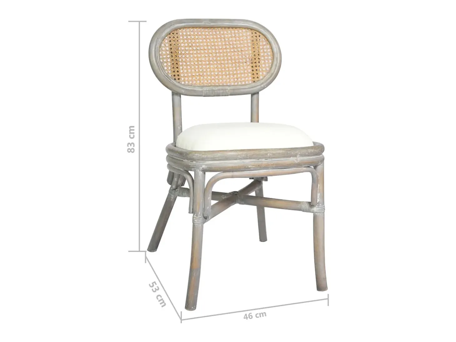 Sillas de comedor 2 unidades lino gris