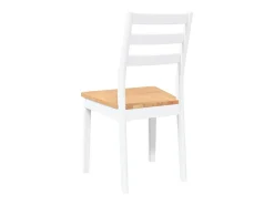 Sillas de comedor 2 unidades madera maciza de caucho blanco