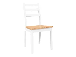 Sillas de comedor 2 unidades madera maciza de caucho blanco