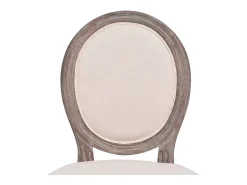 Sillas de comedor 2 unidades tela color crema