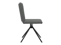 Sillas de comedor 2 unidades tela gris oscuro