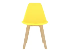 Sillas de comedor 6 unidades plástico amarillo