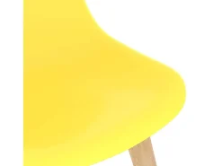 Sillas de comedor 6 unidades plástico amarillo