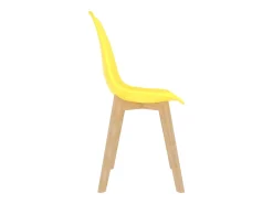 Sillas de comedor 6 unidades plástico amarillo