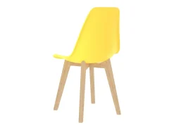 Sillas de comedor 6 unidades plástico amarillo