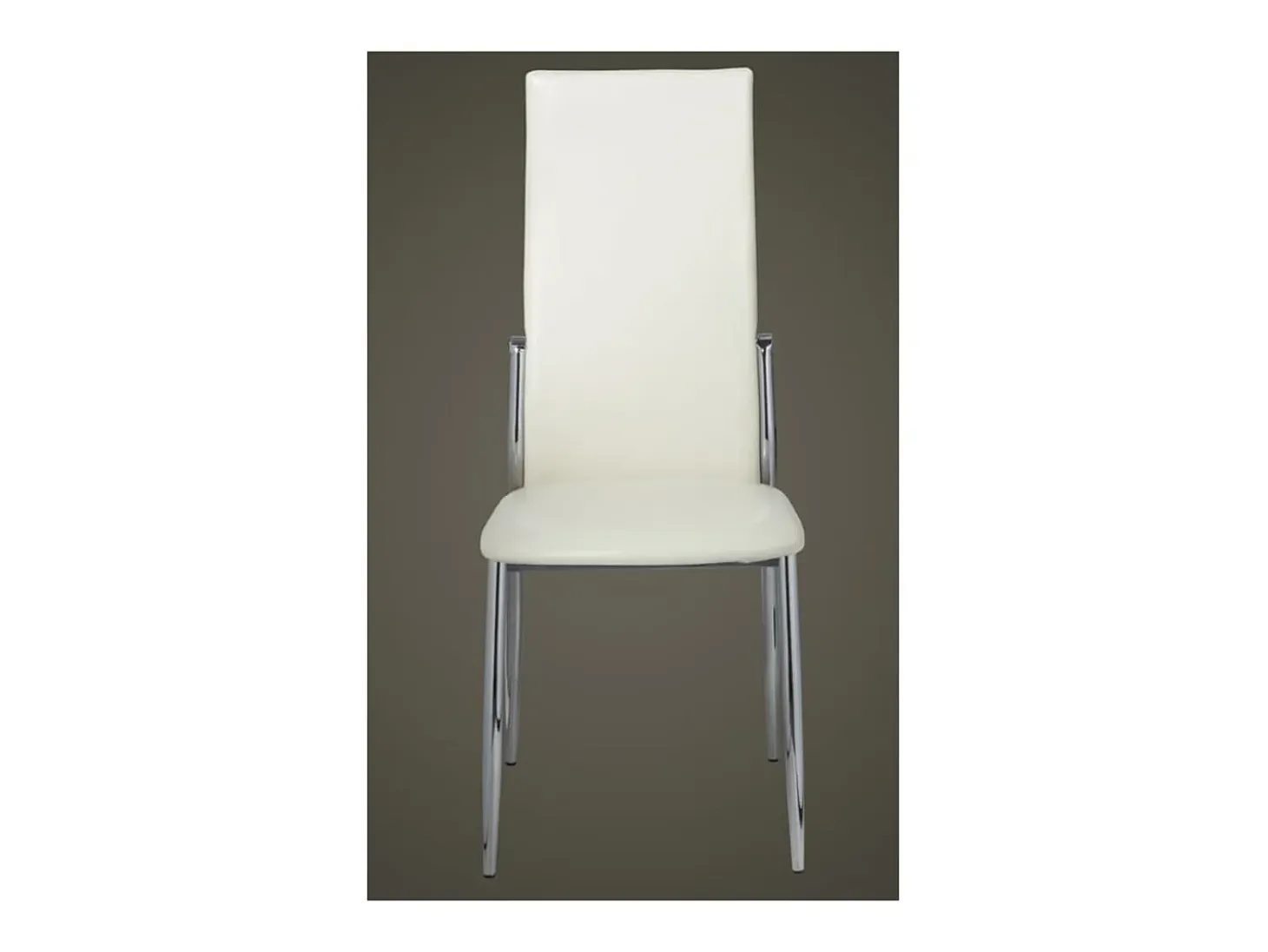 Sillas de comedor 6 unidades cuero sintético blanco