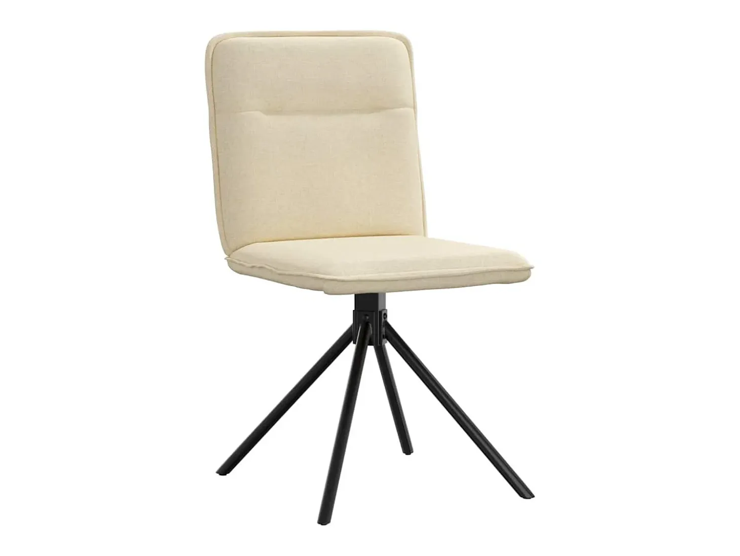 Sillas de comedor 2 unidades tela color crema