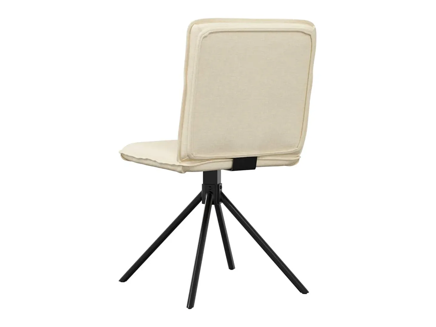 Sillas de comedor 2 unidades tela color crema