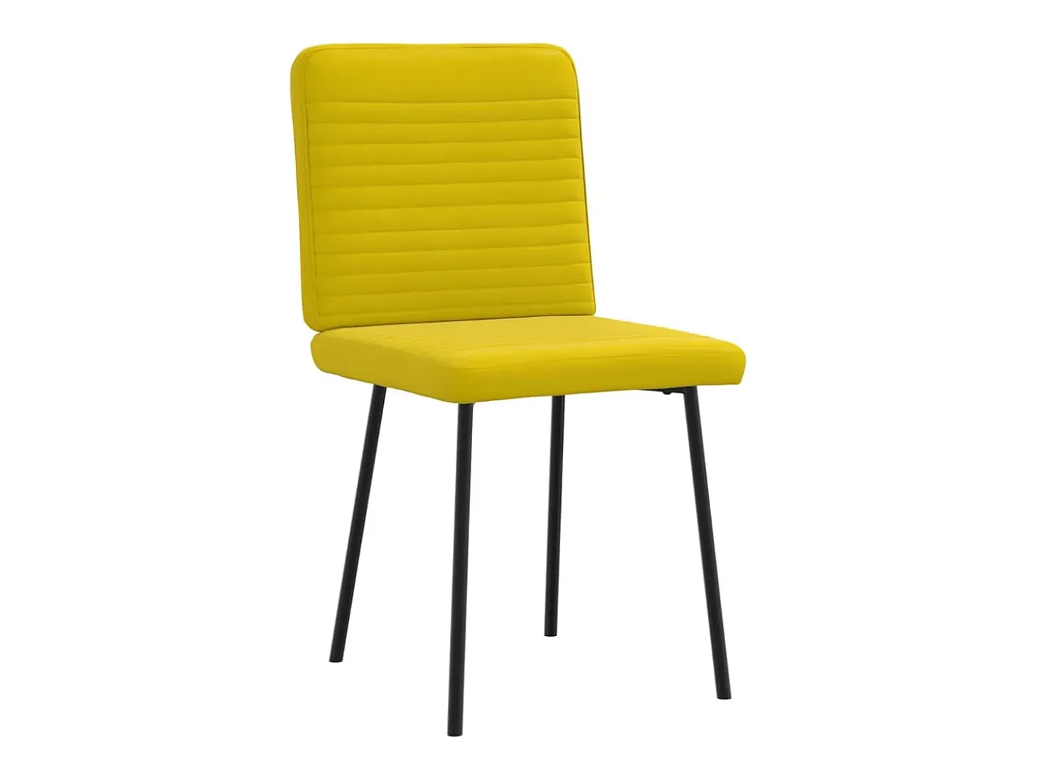Sillas de comedor 2 unidades terciopelo amarillo