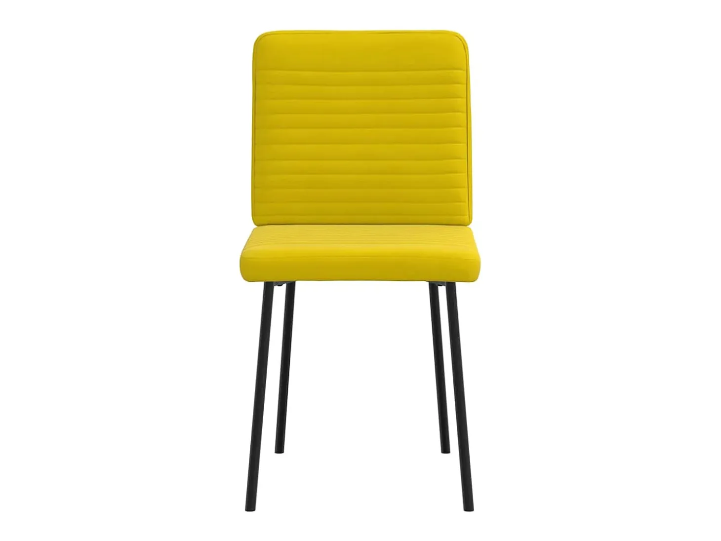 Sillas de comedor 2 unidades terciopelo amarillo