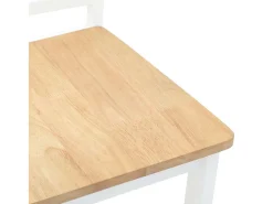 Sillas de comedor 2 unidades madera maciza de caucho blanco