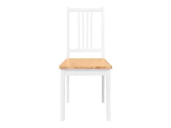 Sillas de comedor 2 unidades madera maciza de caucho blanco