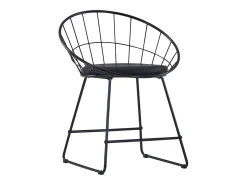 Sillas de comedor asientos de cuero sintético 4 unidades acero negro
