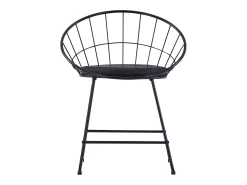 Sillas de comedor asientos de cuero sintético 4 unidades acero negro
