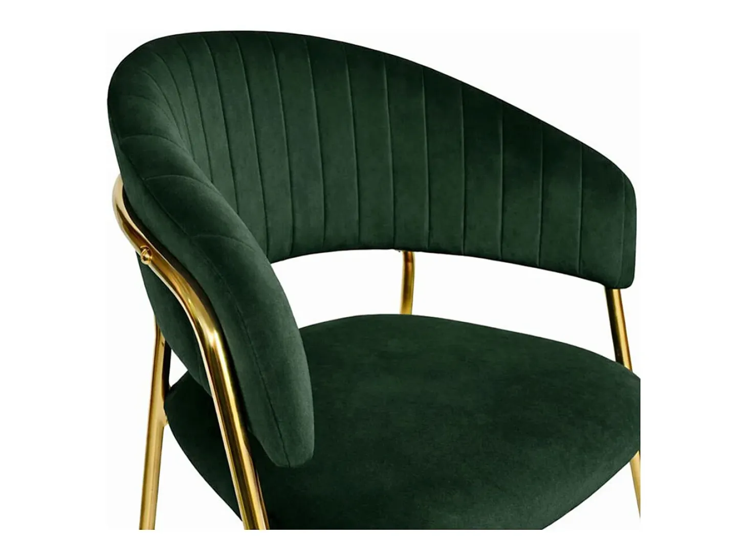 Sillas de comedor Aurelia, juego de 4, con respaldo de terciopelo verde