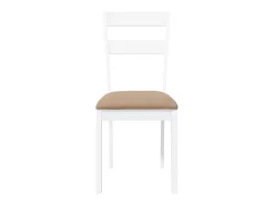 Sillas de comedor con cojines 2uds madera maciza blanco caucho