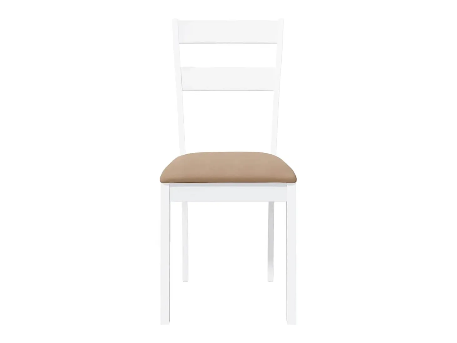 Sillas de comedor con cojines 2uds madera maciza blanco caucho