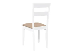 Sillas de comedor con cojines 2uds madera maciza blanco caucho