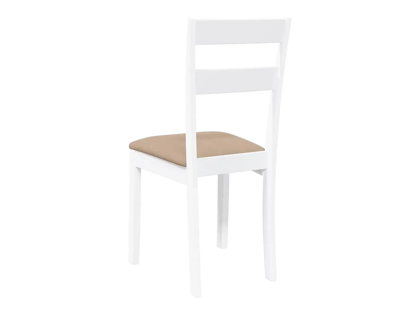 Sillas de comedor con cojines 2uds madera maciza blanco caucho