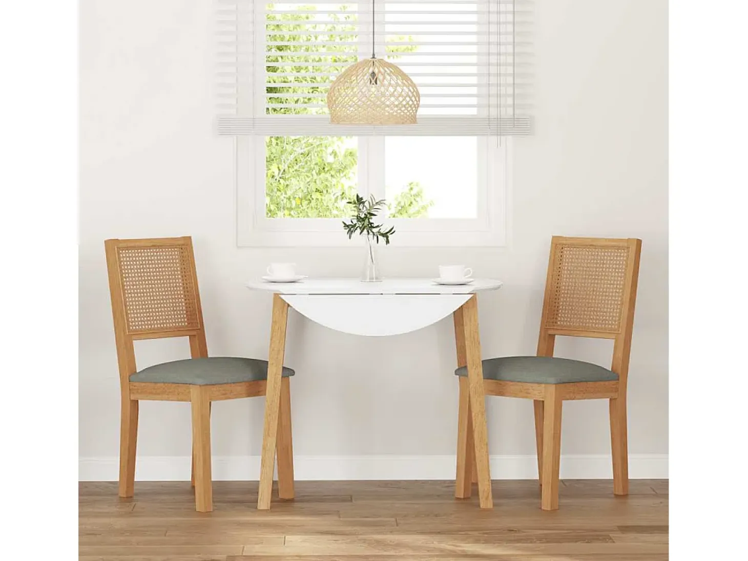 Sillas de comedor con cojines 2 unidades madera maciza caucho