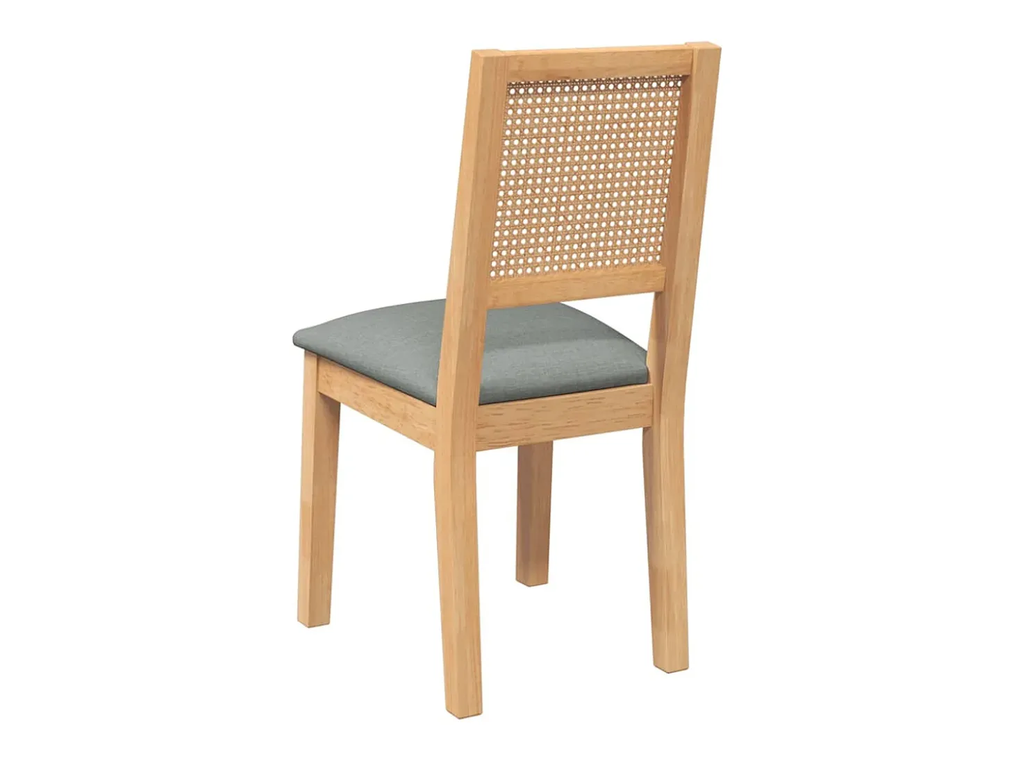 Sillas de comedor con cojines 2 unidades madera maciza caucho