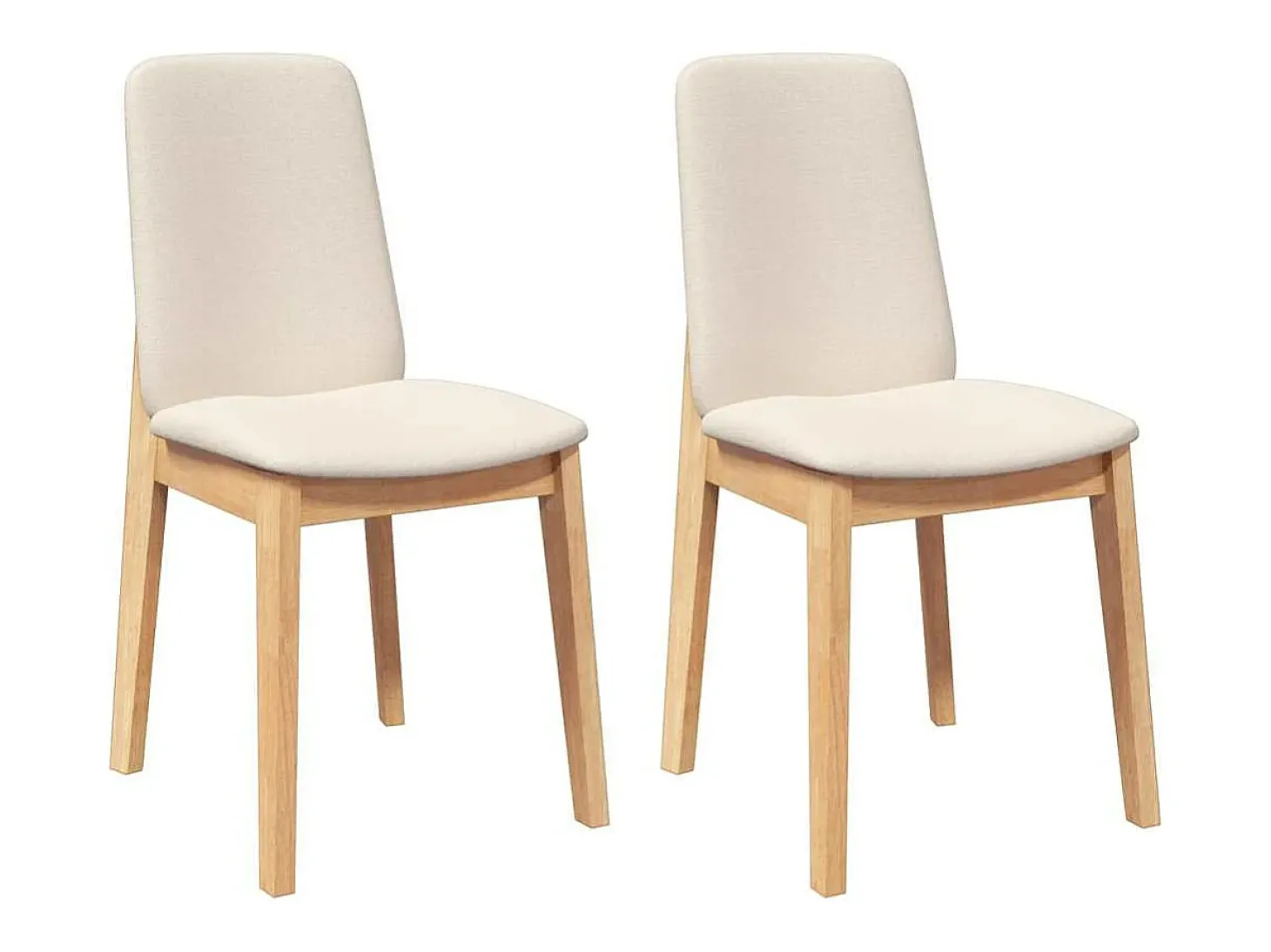 Sillas de comedor con cojines 2 unidades madera maciza caucho