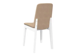 Sillas de comedor con cojines 2unidades madera maciza blanco caucho