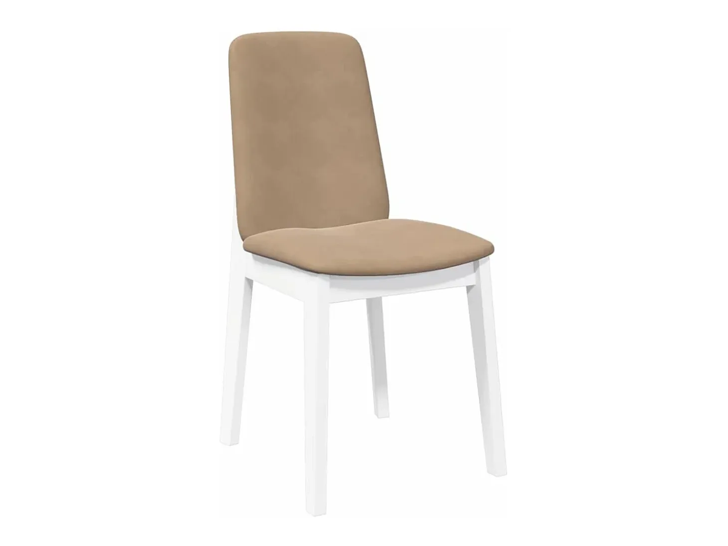 Sillas de comedor con cojines 2unidades madera maciza blanco caucho