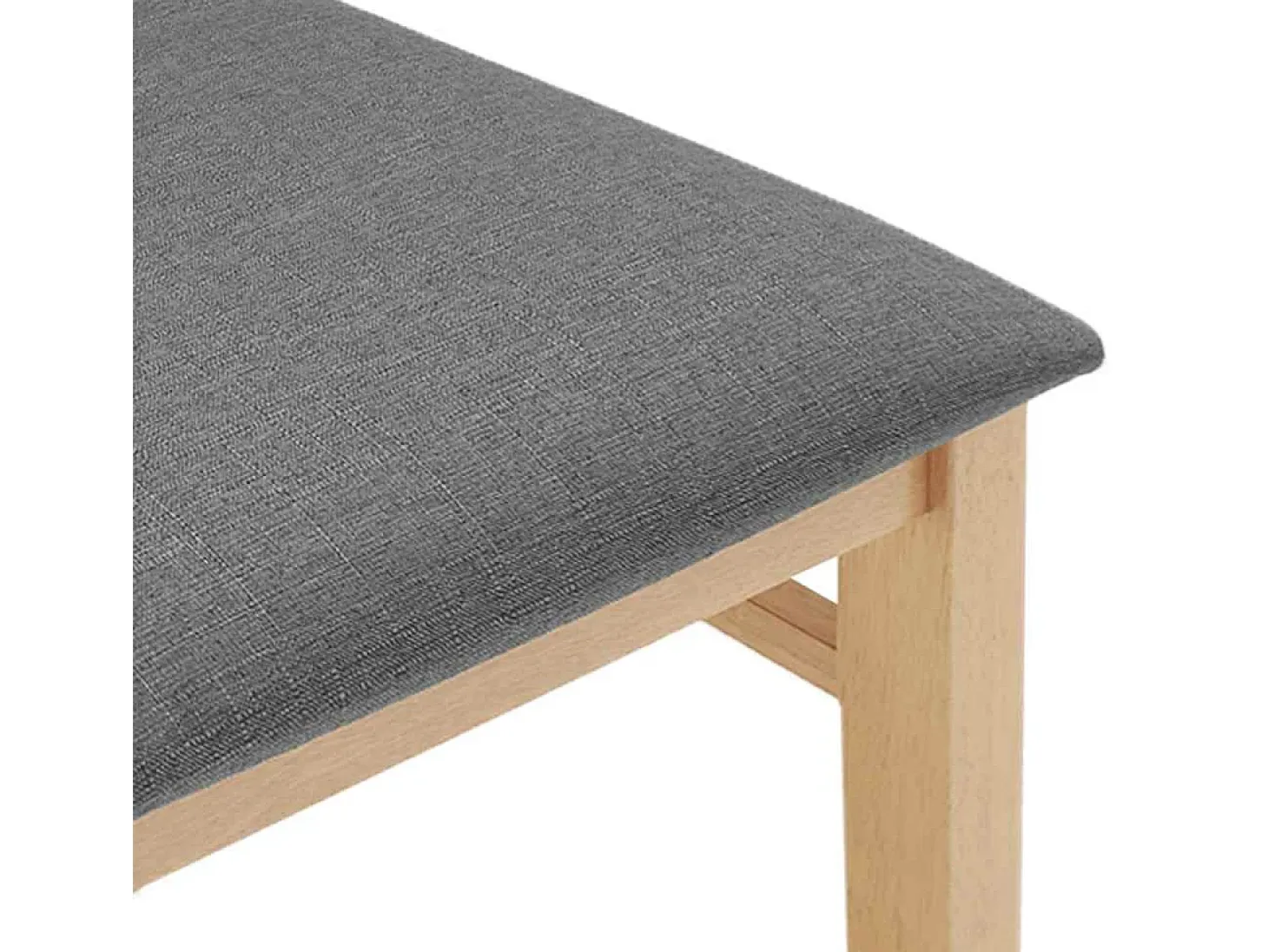 Sillas de comedor con cojines 2 uds madera maciza caucho