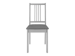 Sillas de comedor con cojines madera maciza gris 6 unidades