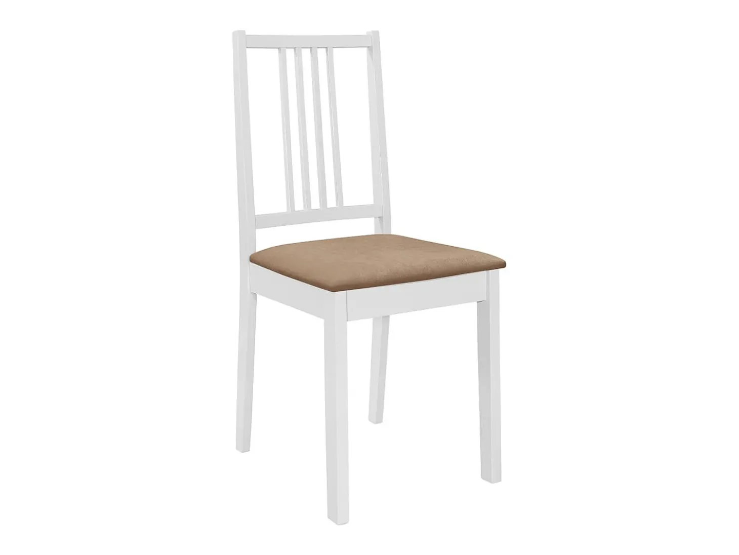 Sillas de comedor con cojines de madera maciza blanca 6 unidades