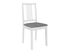 Sillas de comedor con cojines 6 unidades madera maciza blanca