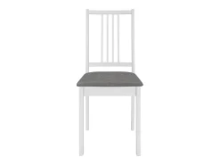 Sillas de comedor con cojines 6 unidades madera maciza blanca