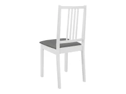 Sillas de comedor con cojines 6 unidades madera maciza blanca