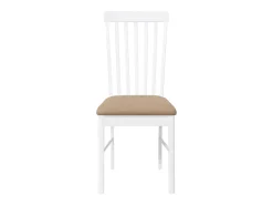 Sillas de comedor con cojines 2unidades madera maciza blanco caucho