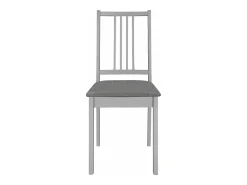 Sillas de comedor con cojines de madera maciza gris 4 unidades