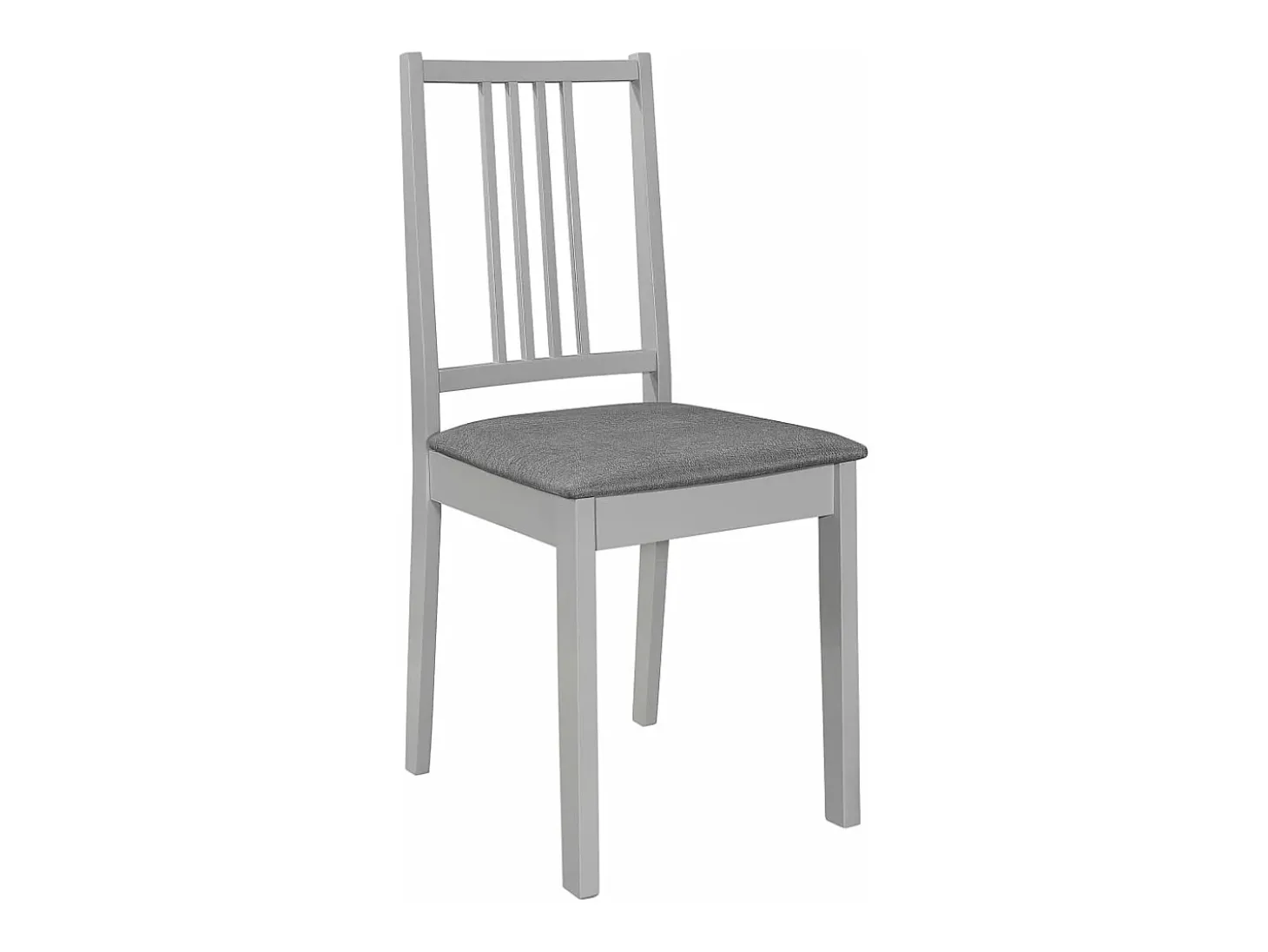 Sillas de comedor con cojines de madera maciza gris 4 unidades