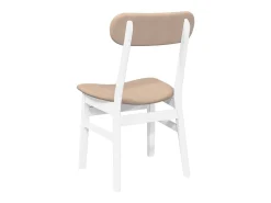 Sillas de comedor con cojines 2unidades madera maciza blanco caucho