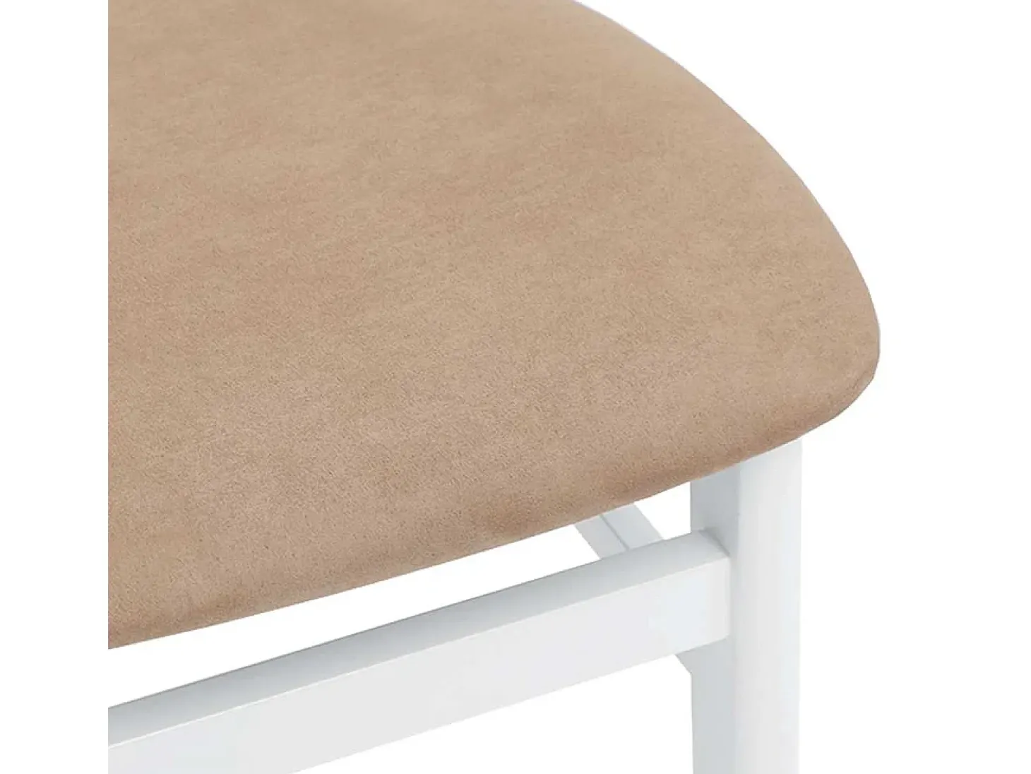 Sillas de comedor con cojines 2unidades madera maciza blanco caucho