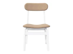 Sillas de comedor con cojines 2unidades madera maciza blanco caucho